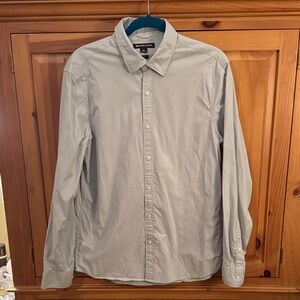 🐷 Michael Kors Trim Fit Light Blue Button-Down Dress Shirt